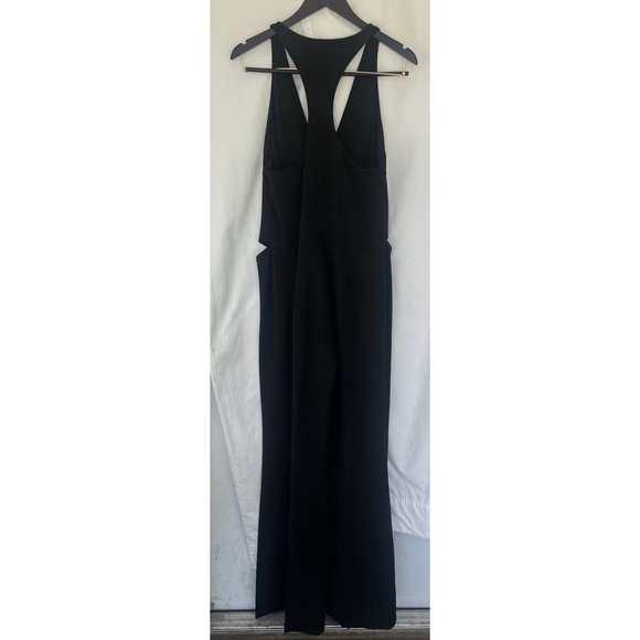 ET OCHS Ayden Plunge Neck Cutout Jersey Jumpsuit Black Womens Size 12 Sleeveless - Picture 7 of 12